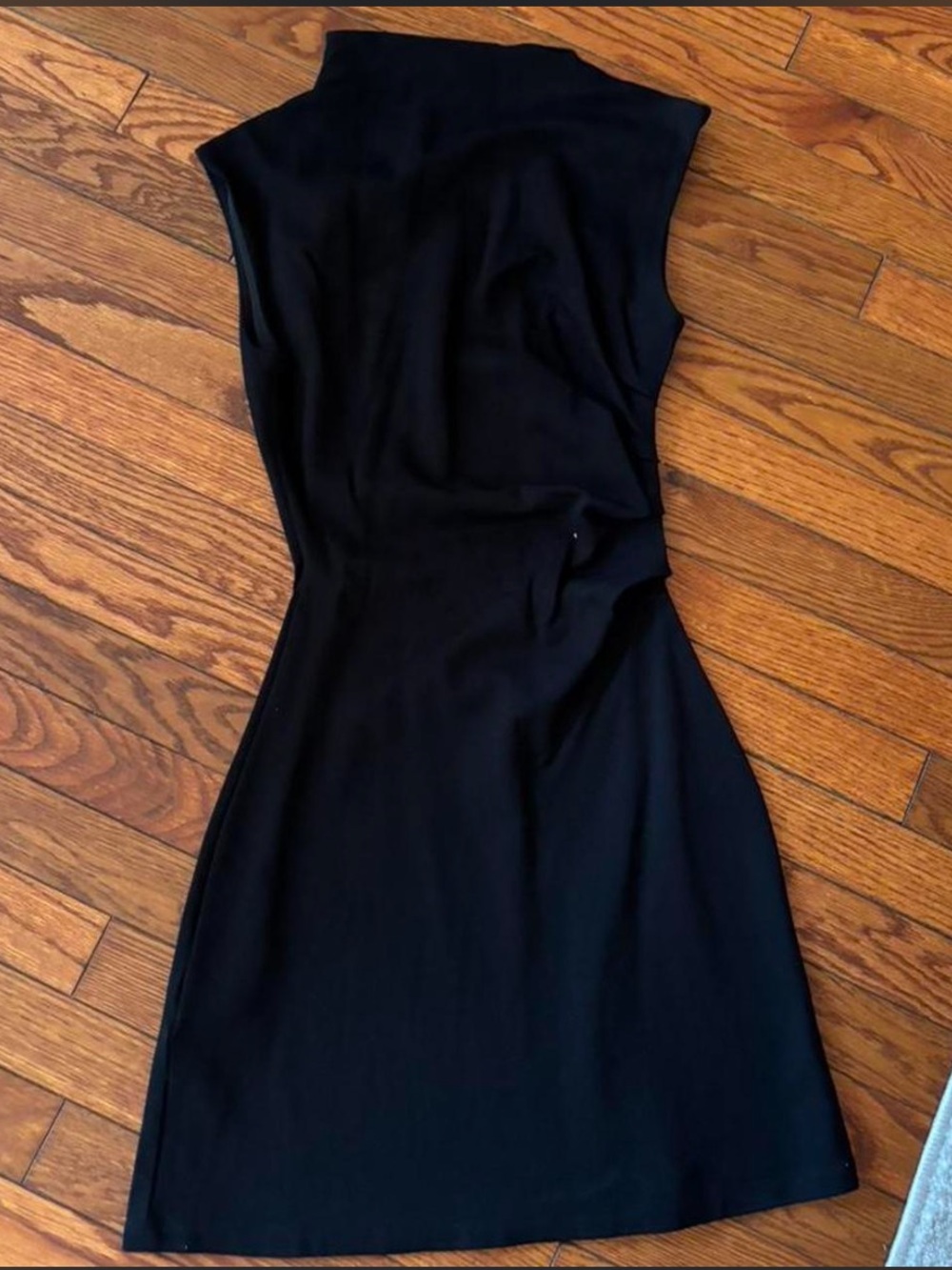 H&M Black Sleeveless Mock Neck Mini Dress